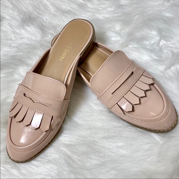 Madden Girl Shoes - Madden NYC Aggiee Nude Loafer mule Sz 6M
